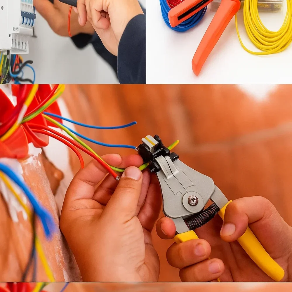 Thợ điện của Điện Nước Phúc Lâm đang thi công, sửa chữa hệ thống điện dân dụng an toàn tại Hải Phòng.